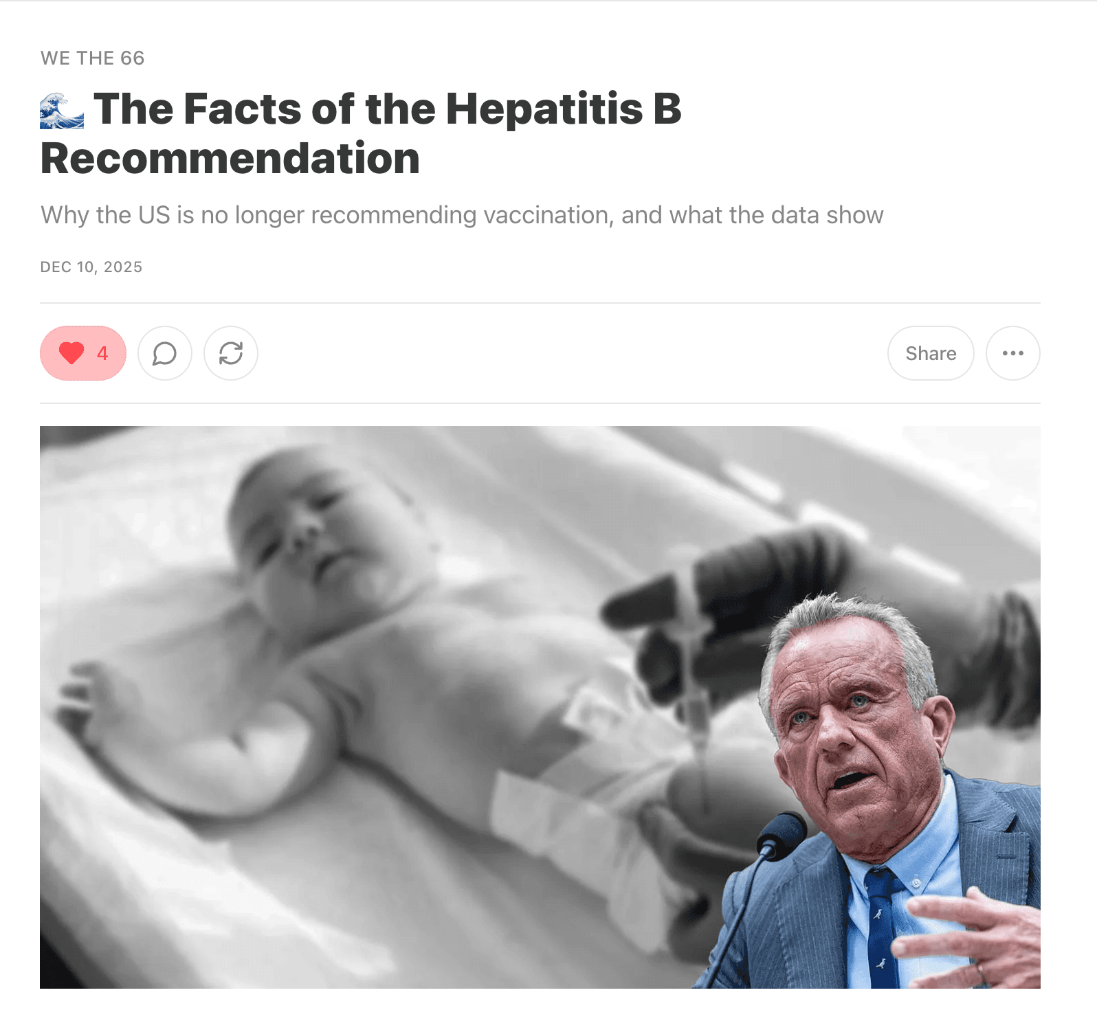 The Facts of the Hepatitis B Recommendation